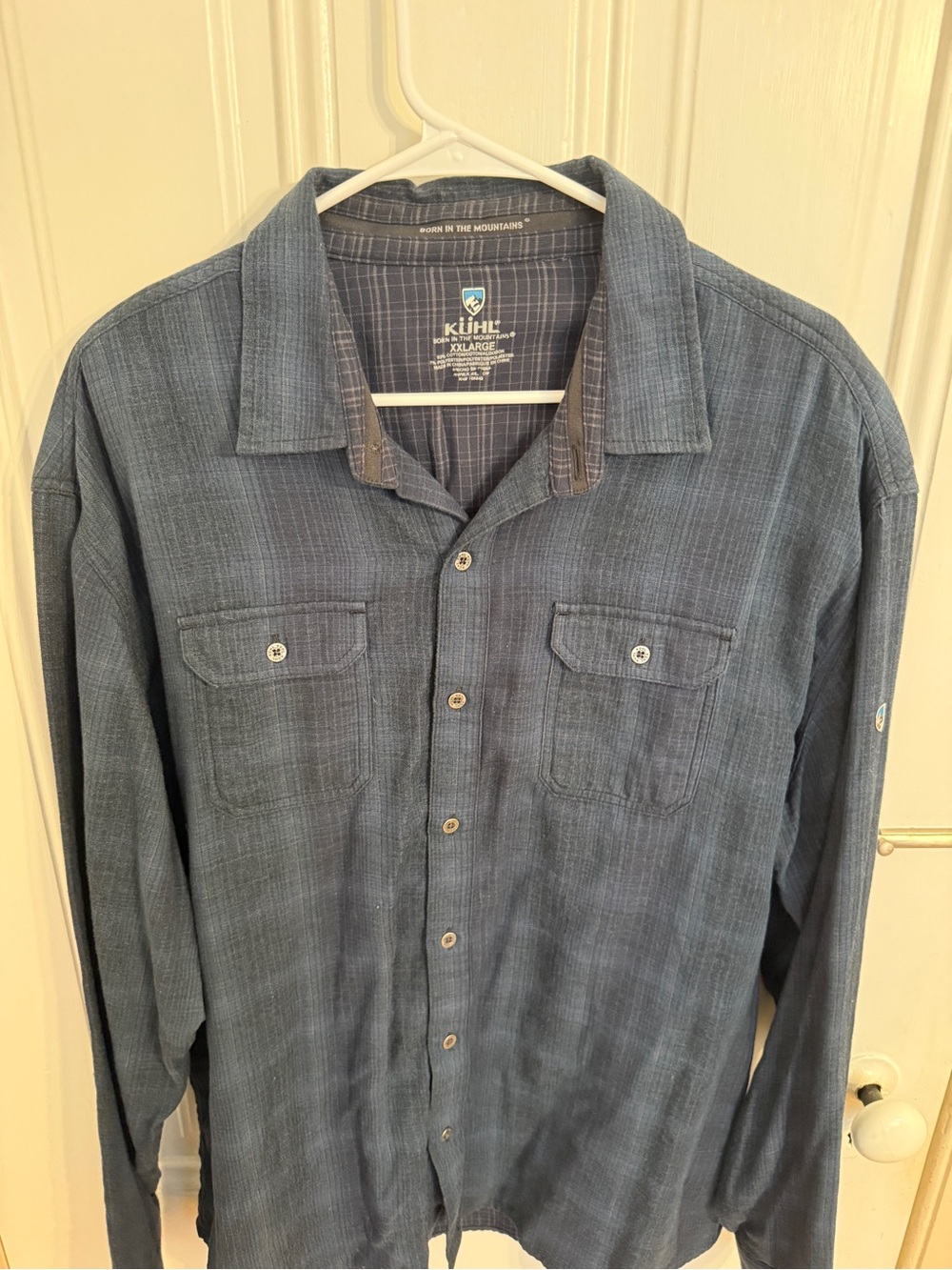 Kuhl Men's Casual Button-Down Shirt in Denim Blue